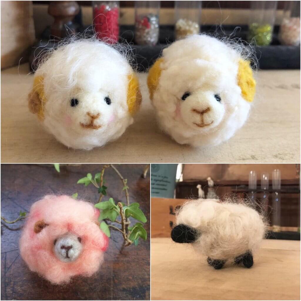 羊毛フェルトの「羊・羽根・ミニケーキ」など作品レポート | 東京