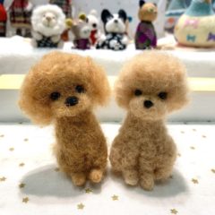 渋谷ヒカリエ・羊毛フェルトのプチ犬レッスンレポート☆