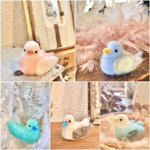 羊毛フェルトの「小鳥 」作品レポート